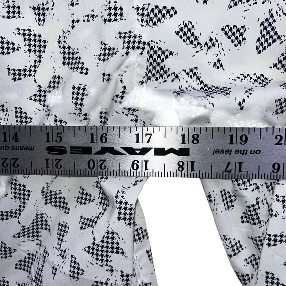 Calvin Klein Mens Long-Sleeve Button-Up Dress Shirt With Houndstooth Print White - Picture 9 of 10